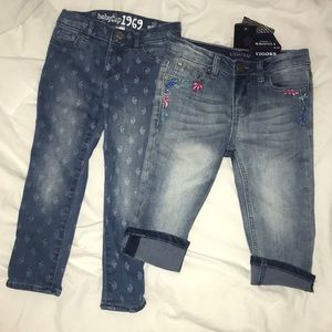 Lot of 2 toddler girl skinny jean and Capri